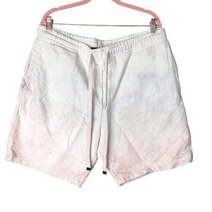 Talentless Shorts Mens Peach Purple Cream Tie Dye Sweat Drawstring